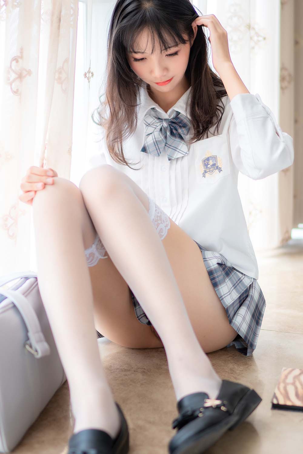 西瓜 – JK格子裙 Cosplay-第1张