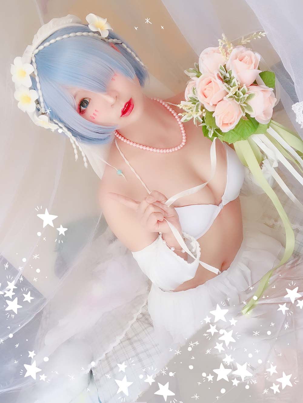 北之北 – 蕾姆花嫁 Cosplay-第1张