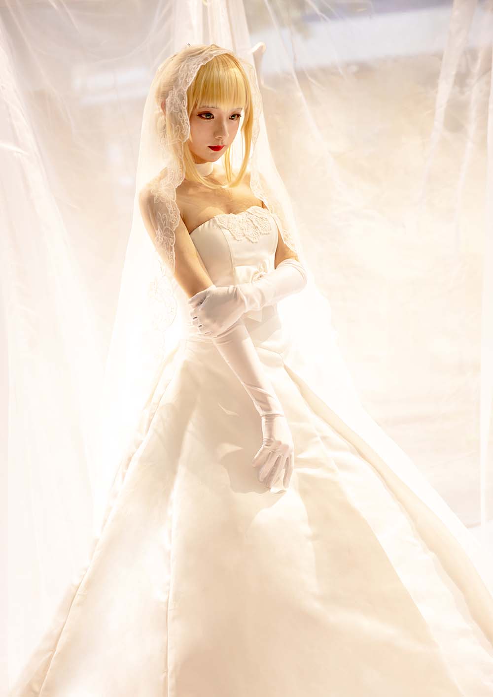 豪歌 – saber花嫁 Cosplay-第1张