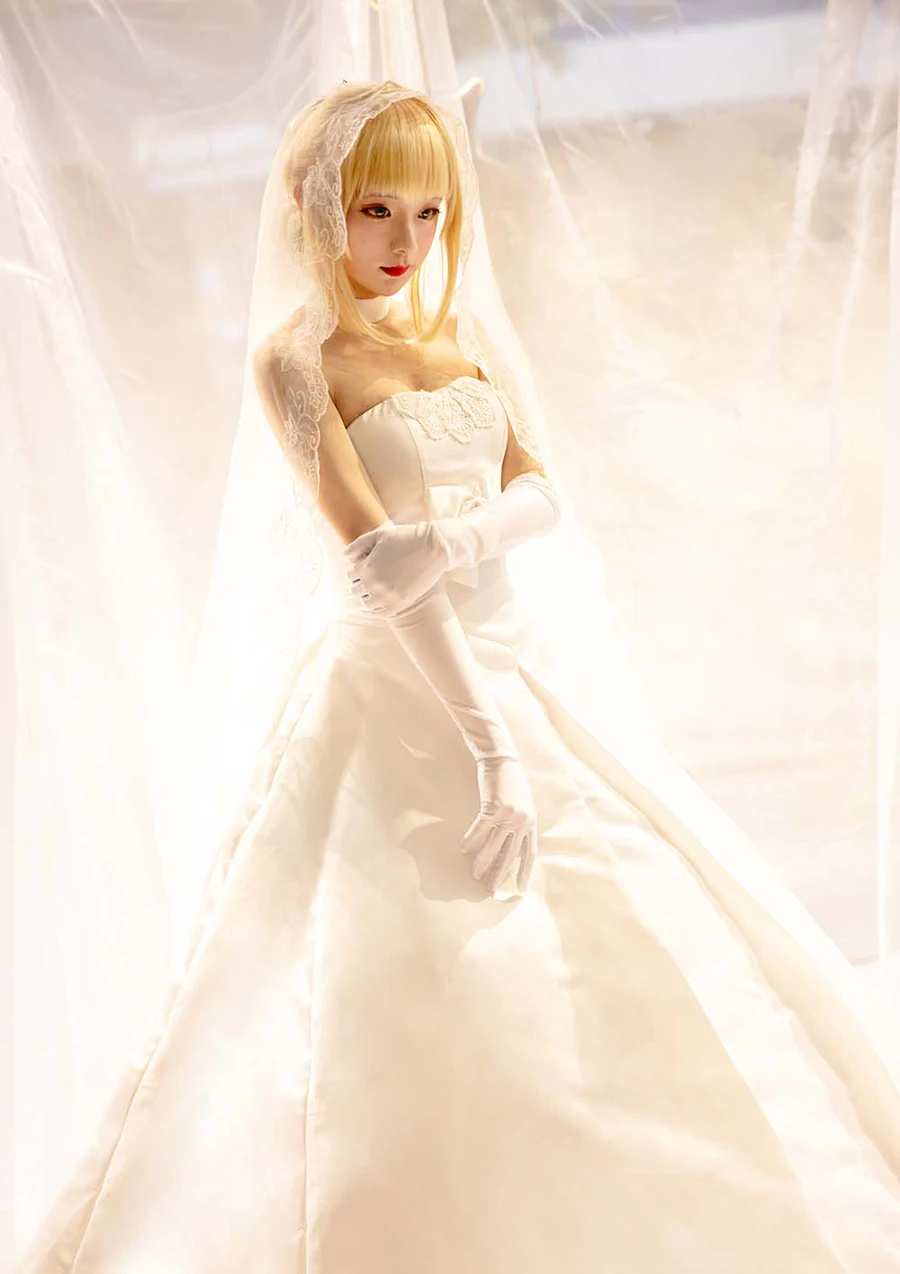 豪歌 – saber花嫁 Cosplay-第1张