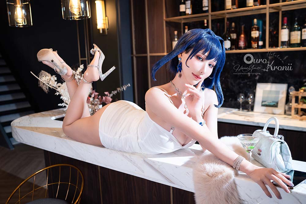 Hane Ame 雨波写真 – Hololive Kronii 時間 Gown Cosplay-第1张