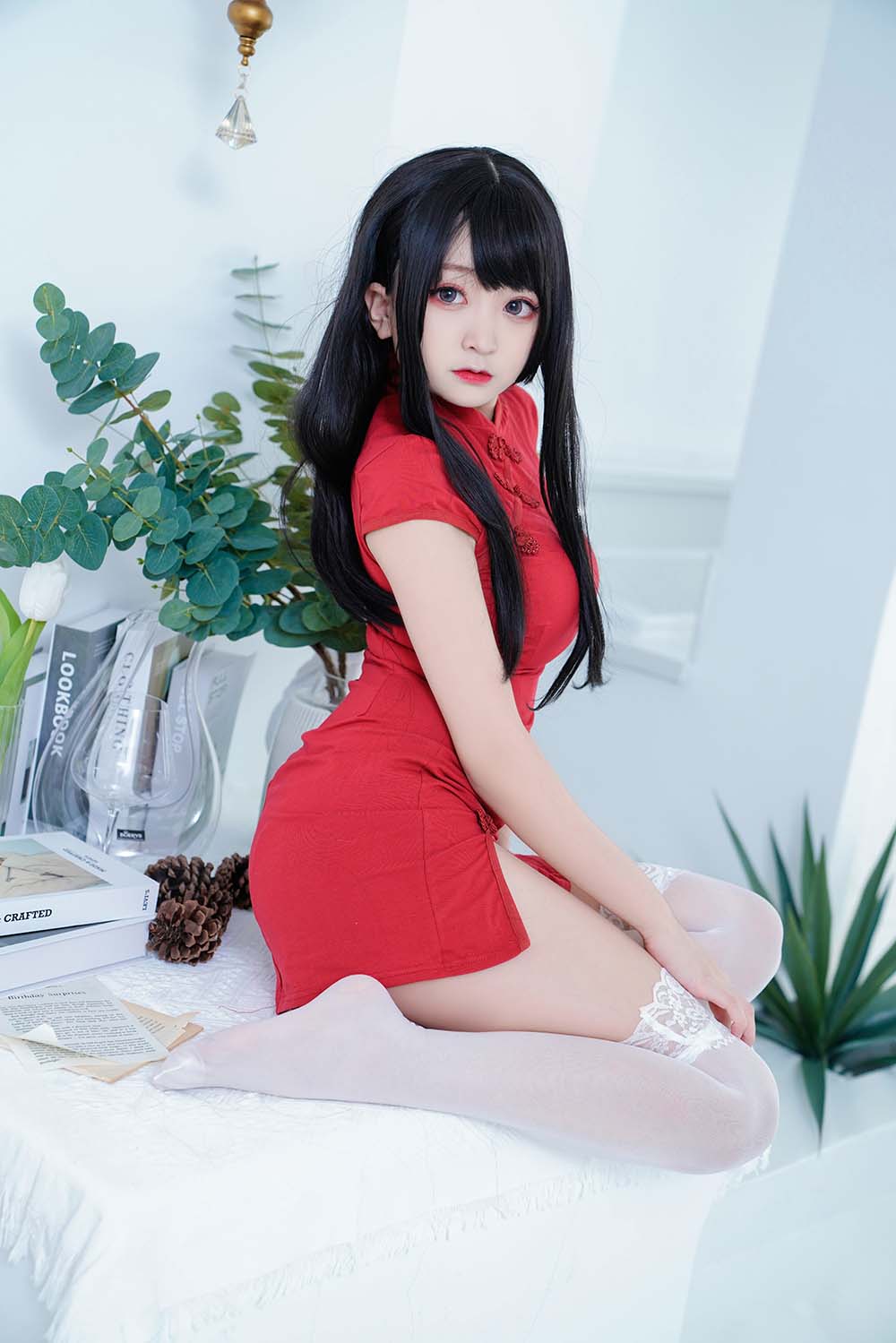 恩田直幸 – 红旗袍 Cosplay-第2张