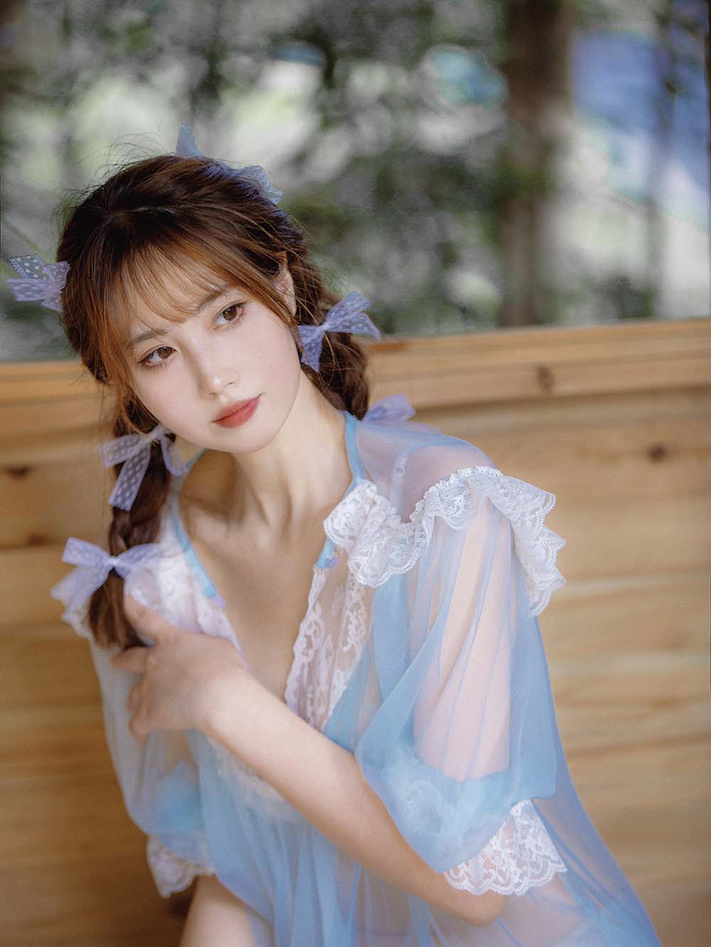 念雪ww – 蓝纱衣 Cosplay-第2张