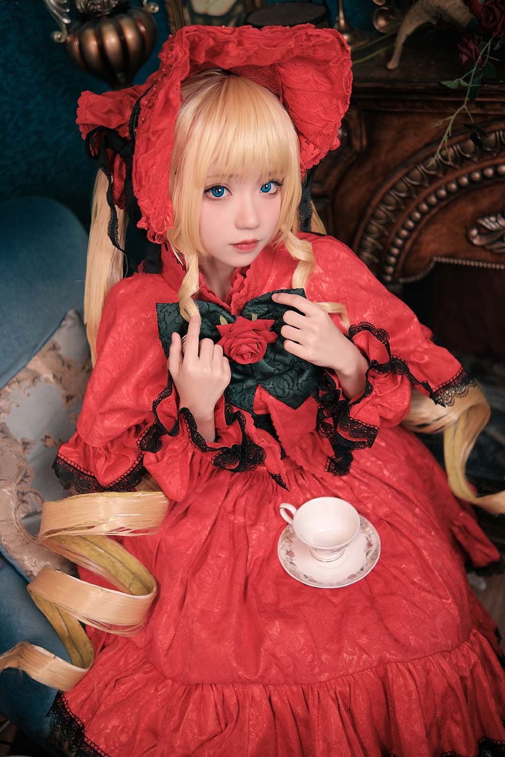 花柒Hana – 蔷薇少女 Cosplay-第1张