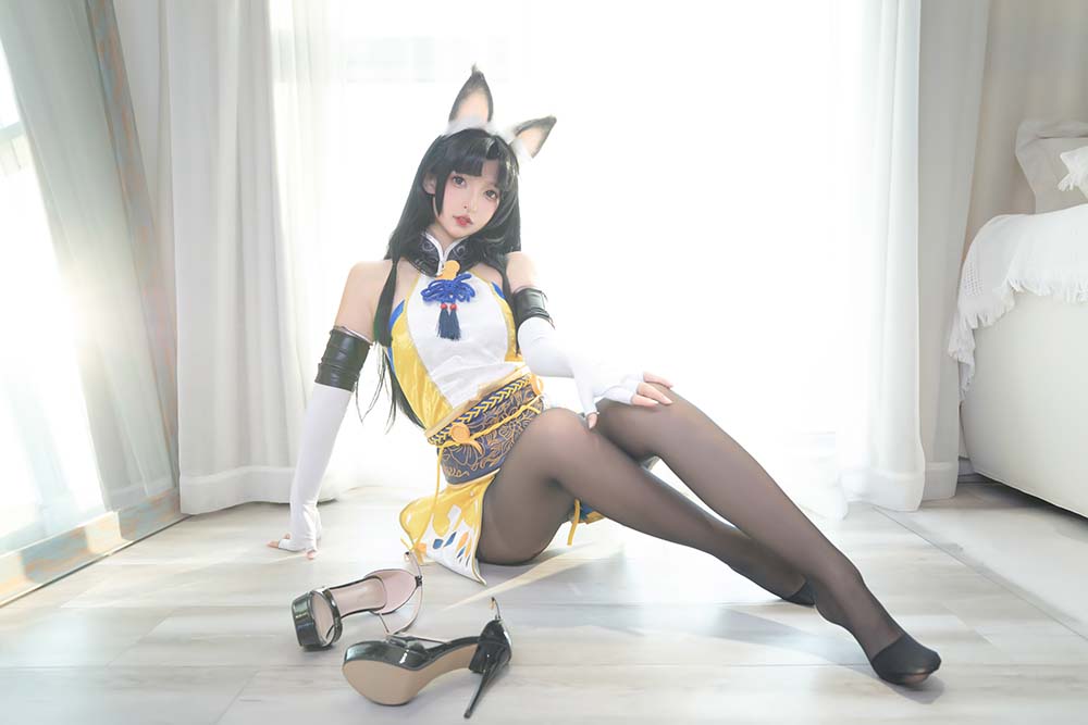 神楽板真冬 – 黑丝胡桃 Cosplay-第2张