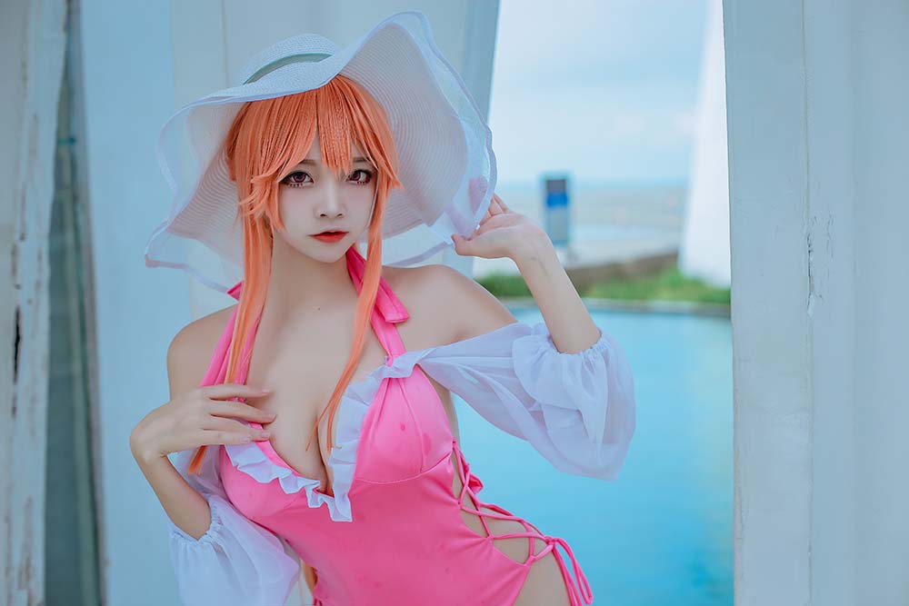 二佐Nisa – 碧蓝 黎塞留泳装 Cosplay-第1张