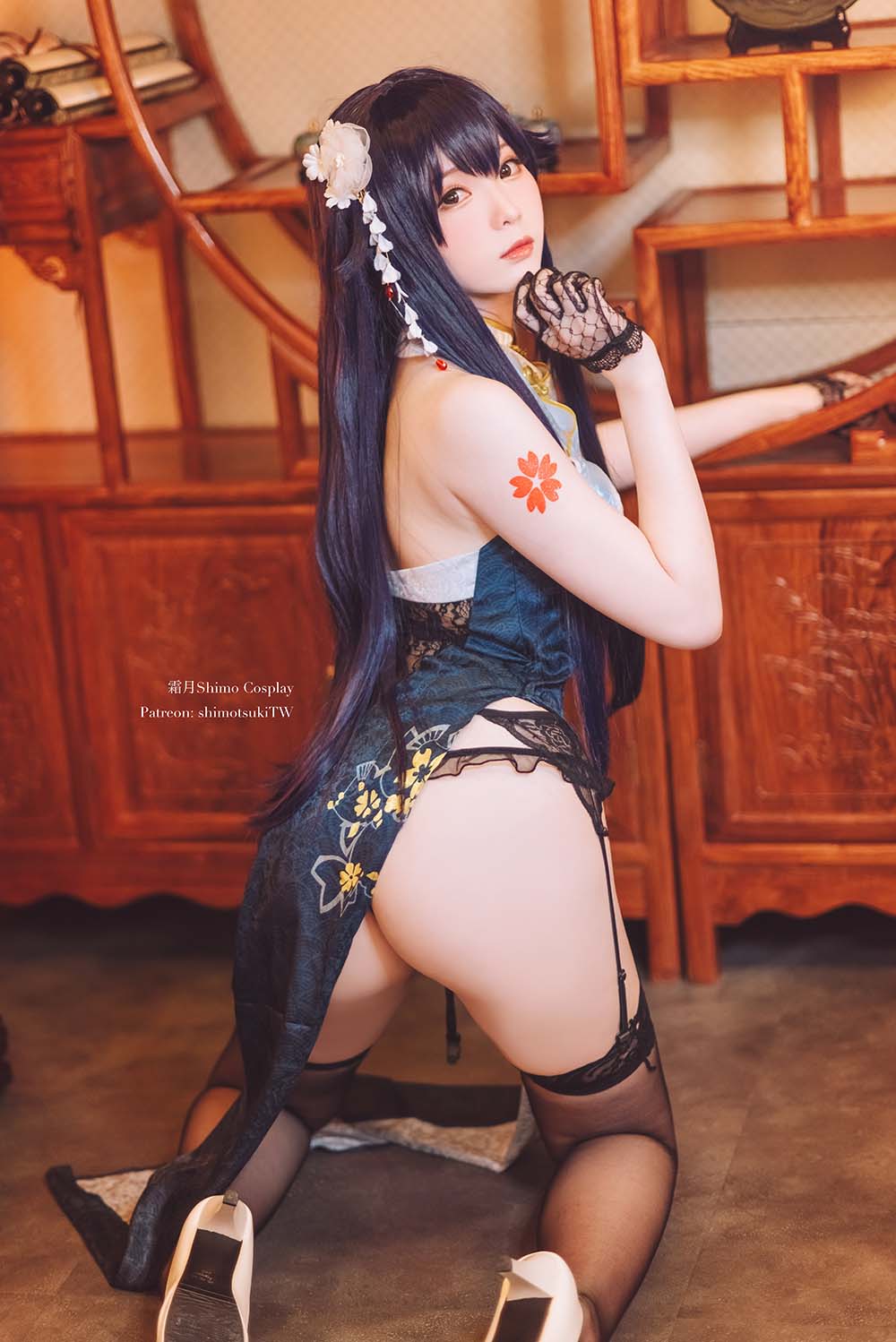 霜月shimo – 碧蓝航线 吾妻旗袍 Cosplay-第1张