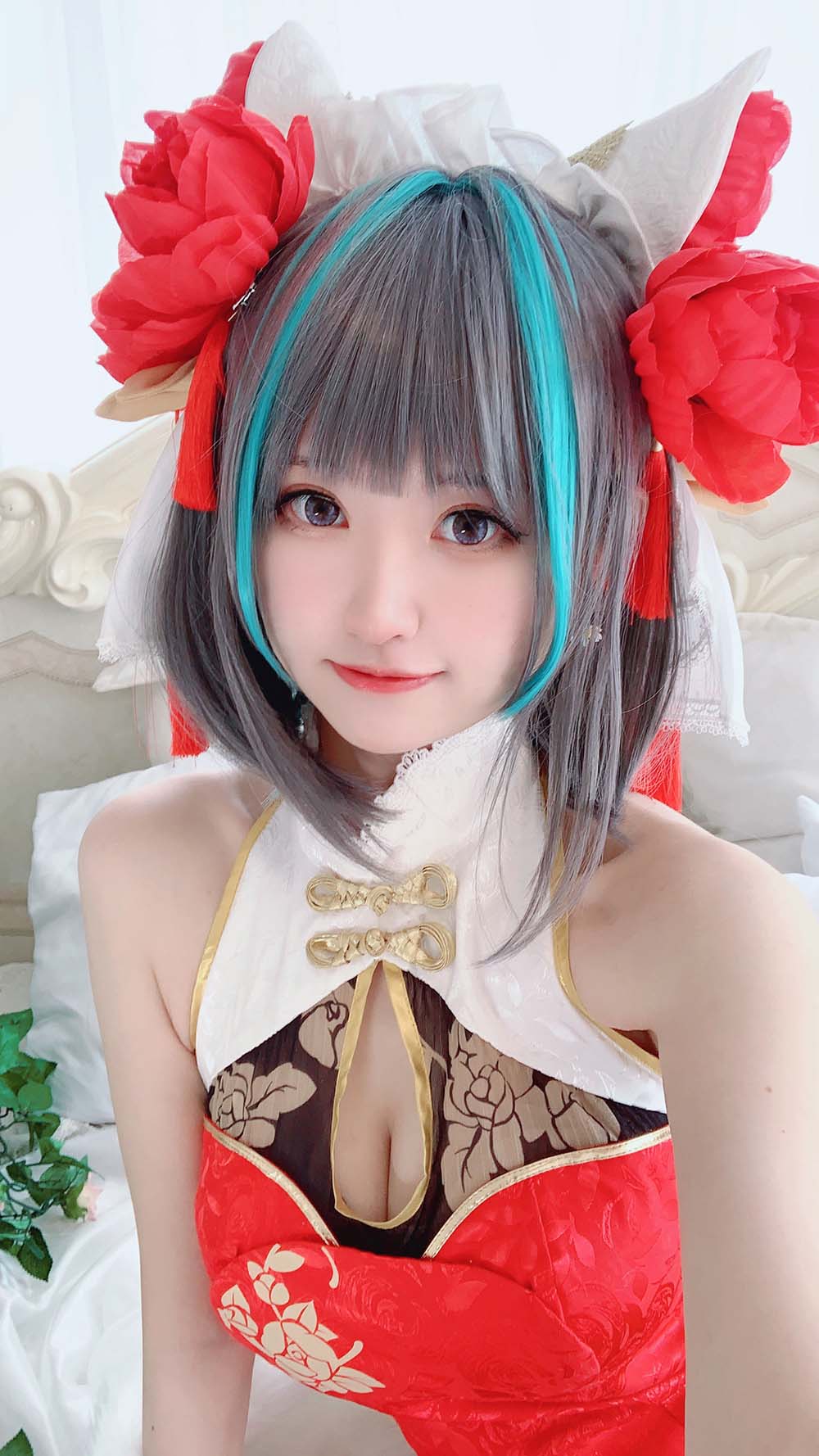 千阳(ちよ) – 柴郡旗袍cos Cosplay-第2张