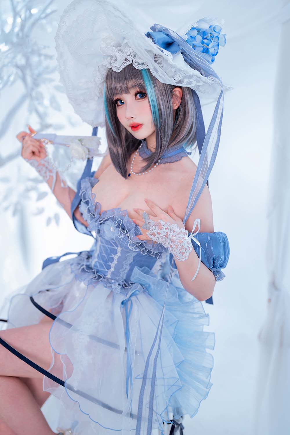 rioko凉凉子(肉扣热热子) – 柴郡冰雪公主 Cosplay-第1张