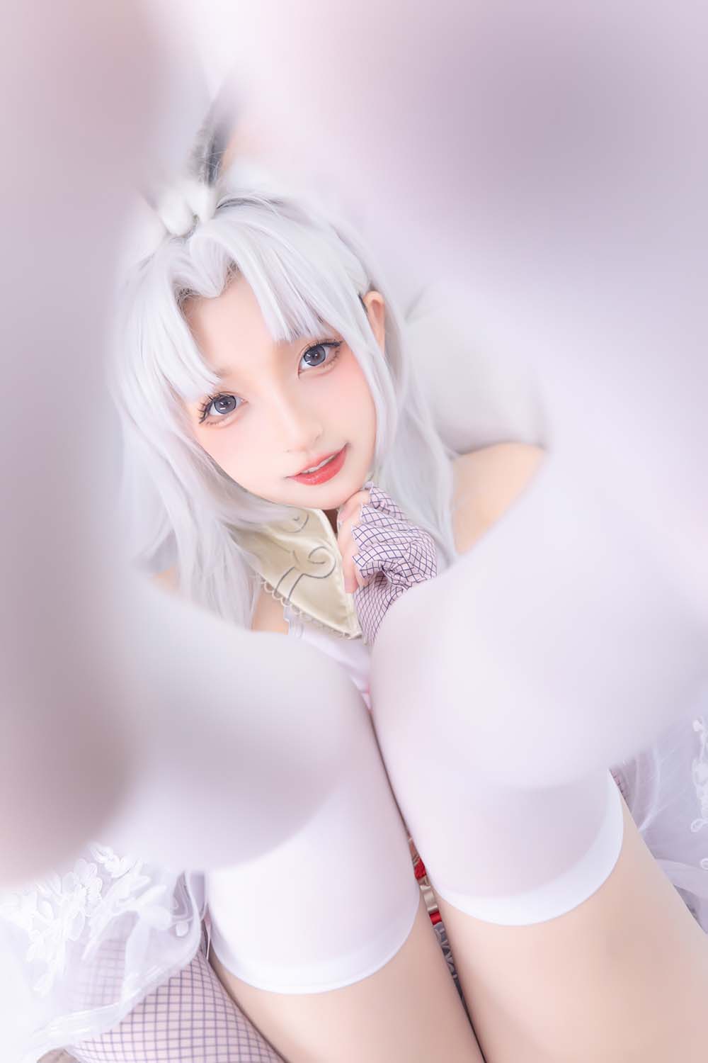 神楽板真冬 – 白丝胡桃 Cosplay-第2张
