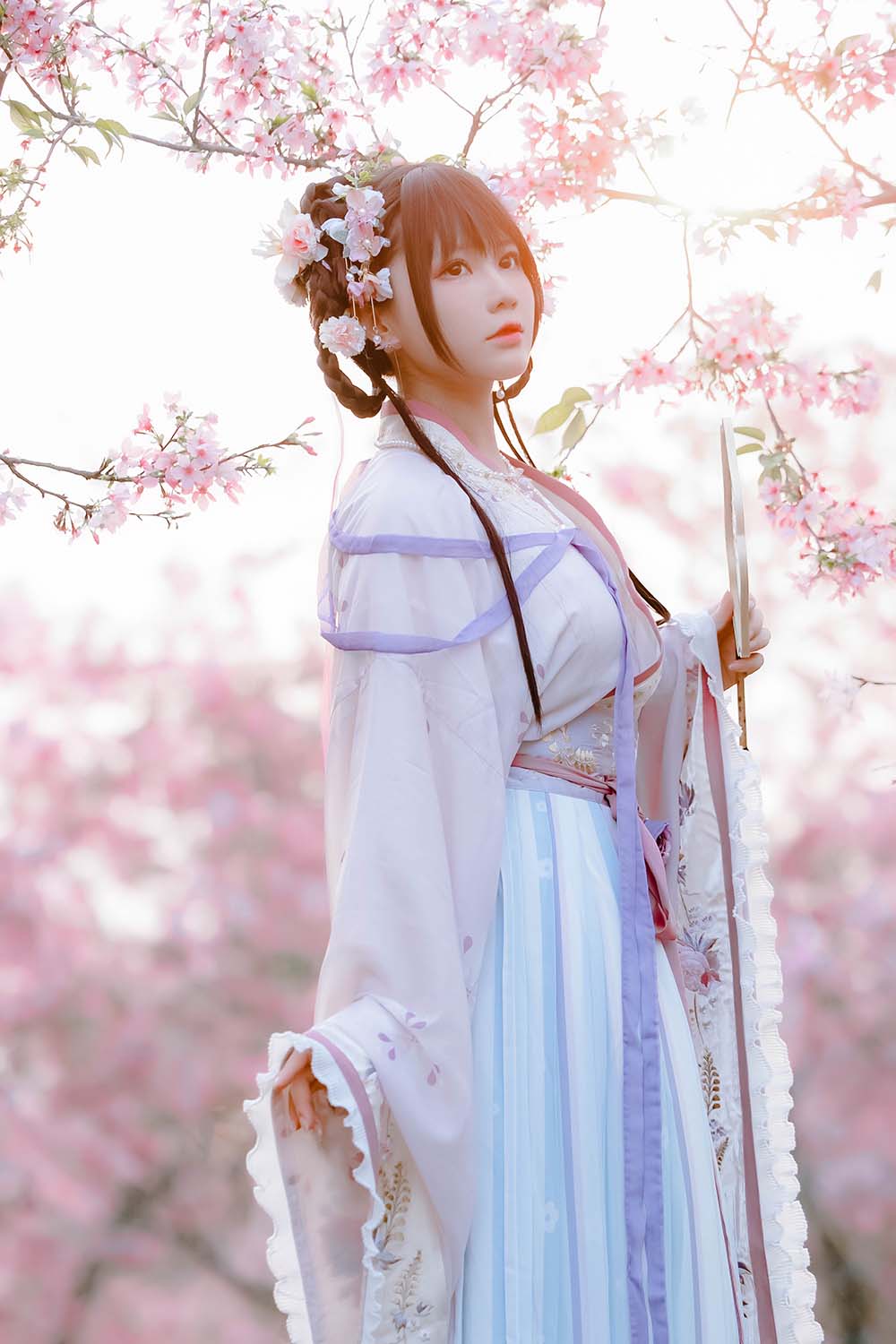 Nyako喵子 – 樱花汉服 花神祈愿 Cosplay-第1张