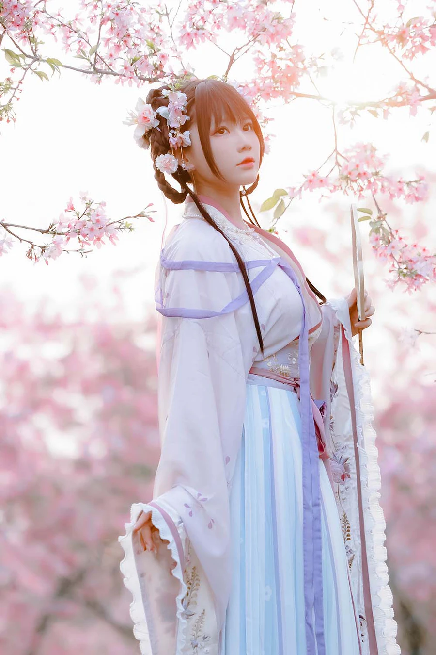 Nyako喵子 – 樱花汉服 花神祈愿 Cosplay-第1张