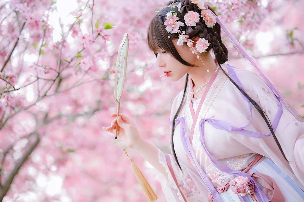 Nyako喵子 – 樱花汉服 花神祈愿 Cosplay-第2张