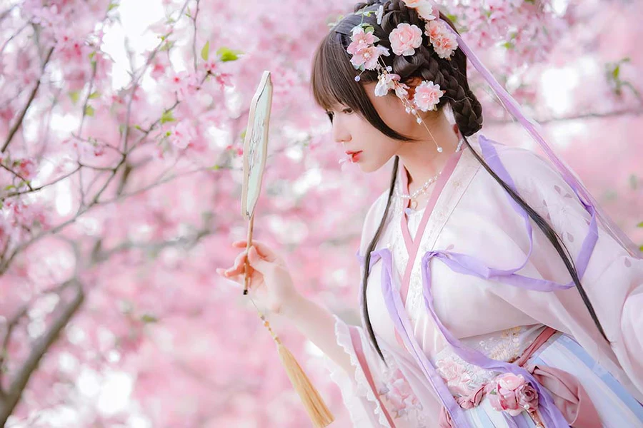Nyako喵子 – 樱花汉服 花神祈愿 Cosplay-第2张