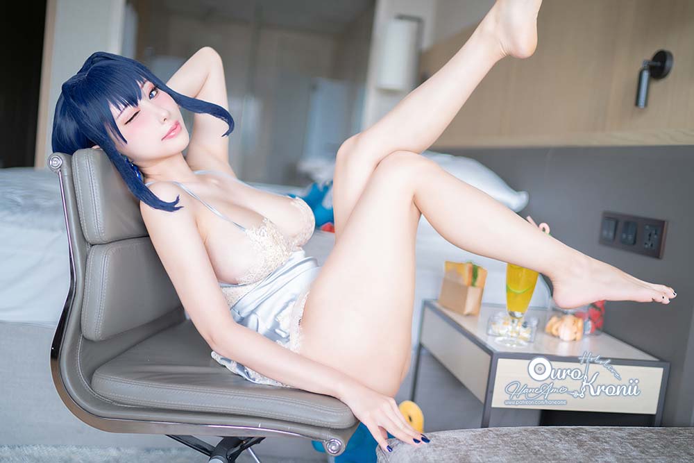 Hane Ame 雨波写真 – Hololive Kronii 時間 Pajama Cosplay-第2张