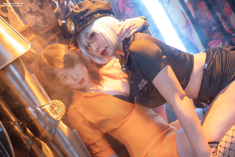 皮皮奶可可爱了啦 & 喵零 – 匪警 Cosplay-第1张