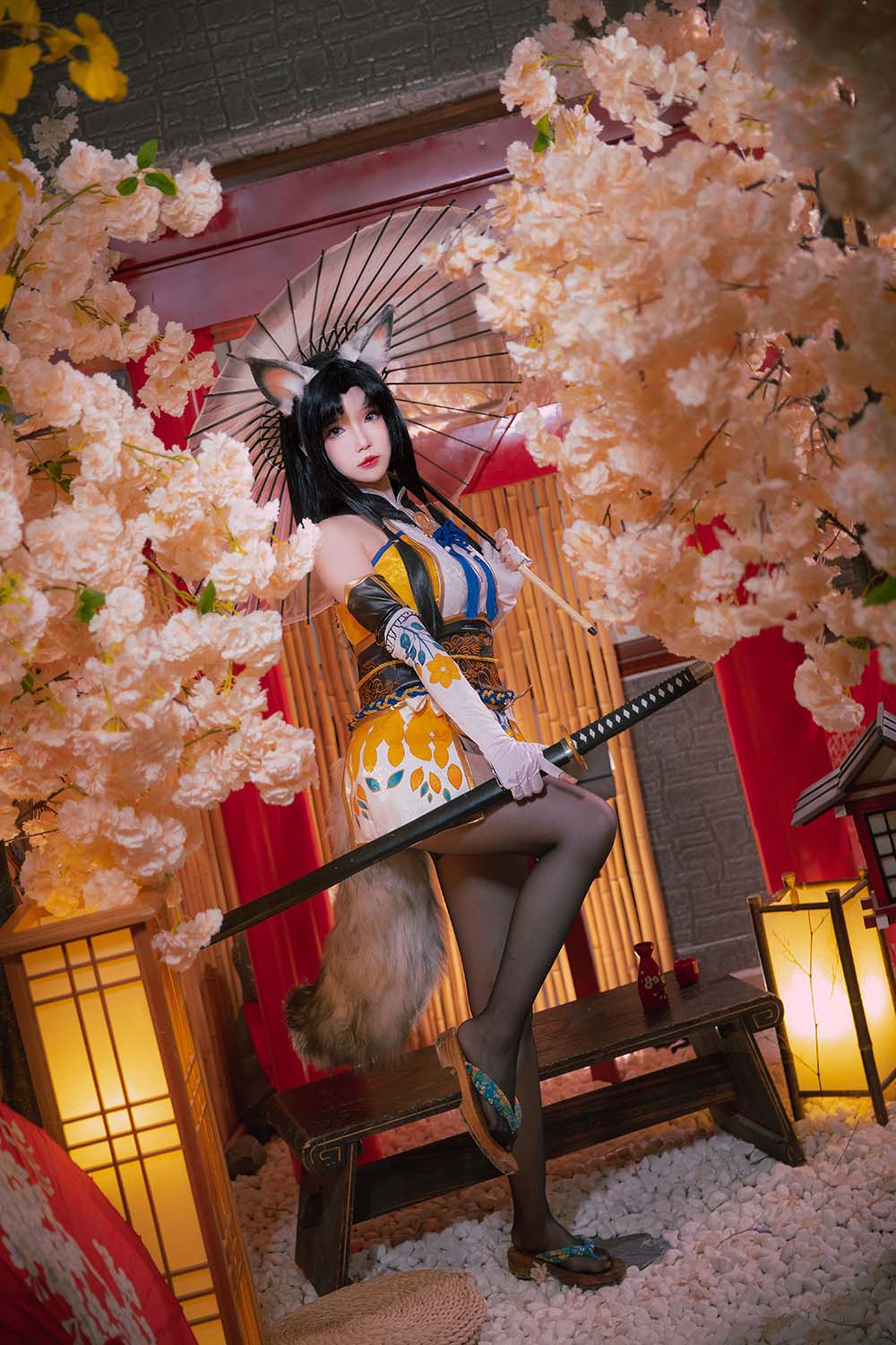 雪晴Astra – 永劫无间 黑丝胡桃 Cosplay-第1张