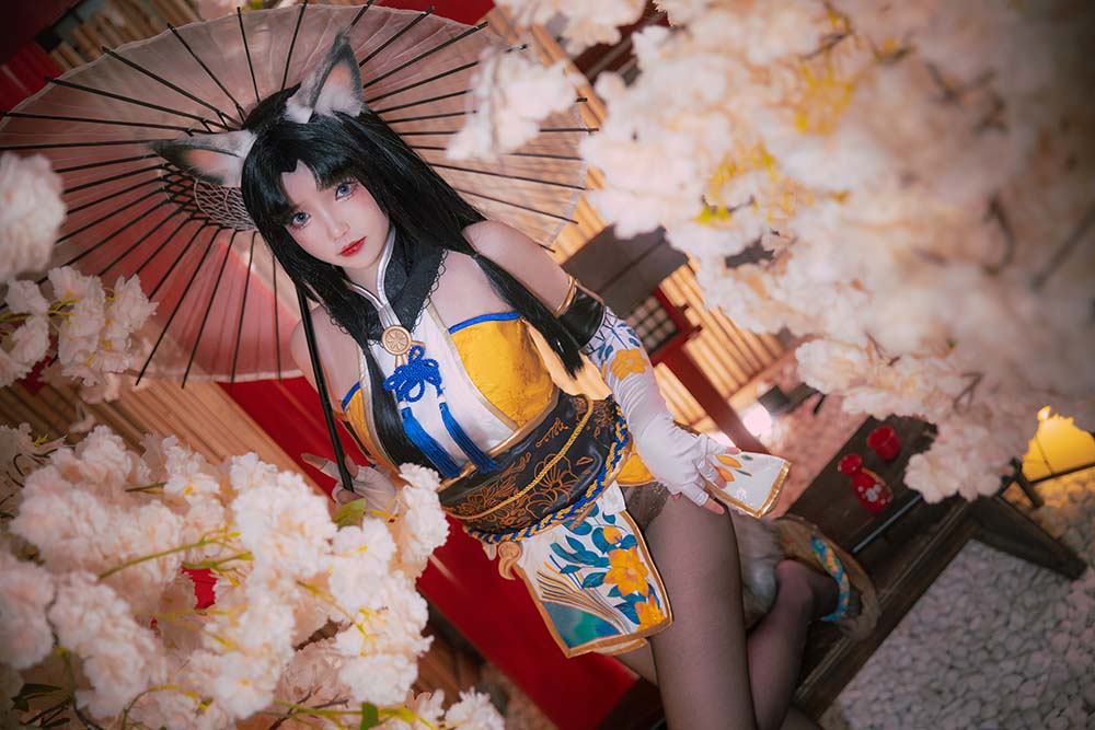 雪晴Astra – 永劫无间 黑丝胡桃 Cosplay-第2张