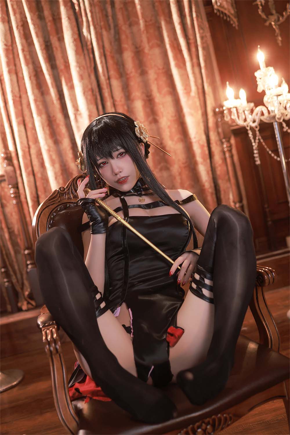 水淼aqua – 约尔 黑礼服 Cosplay-第2张
