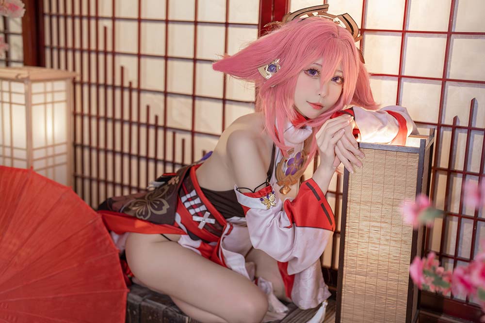 樱岛嗷一 – 八重神子 Cosplay-第2张