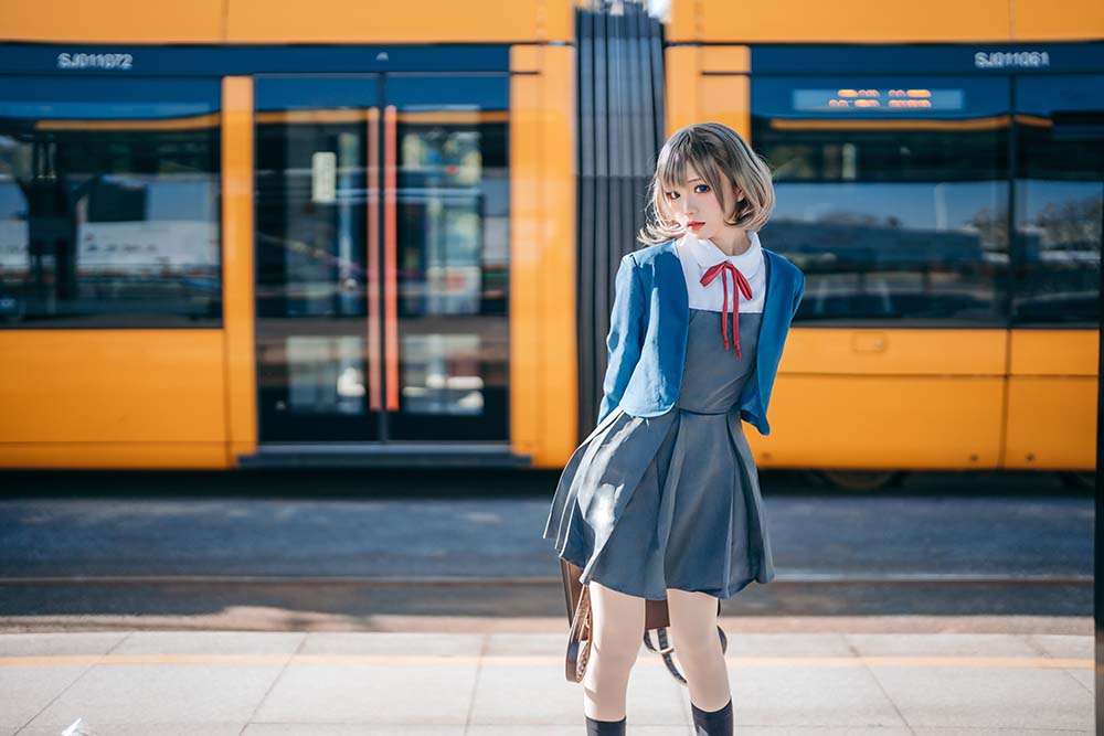 花柒Hana – 唐可可校服 Cosplay-第1张