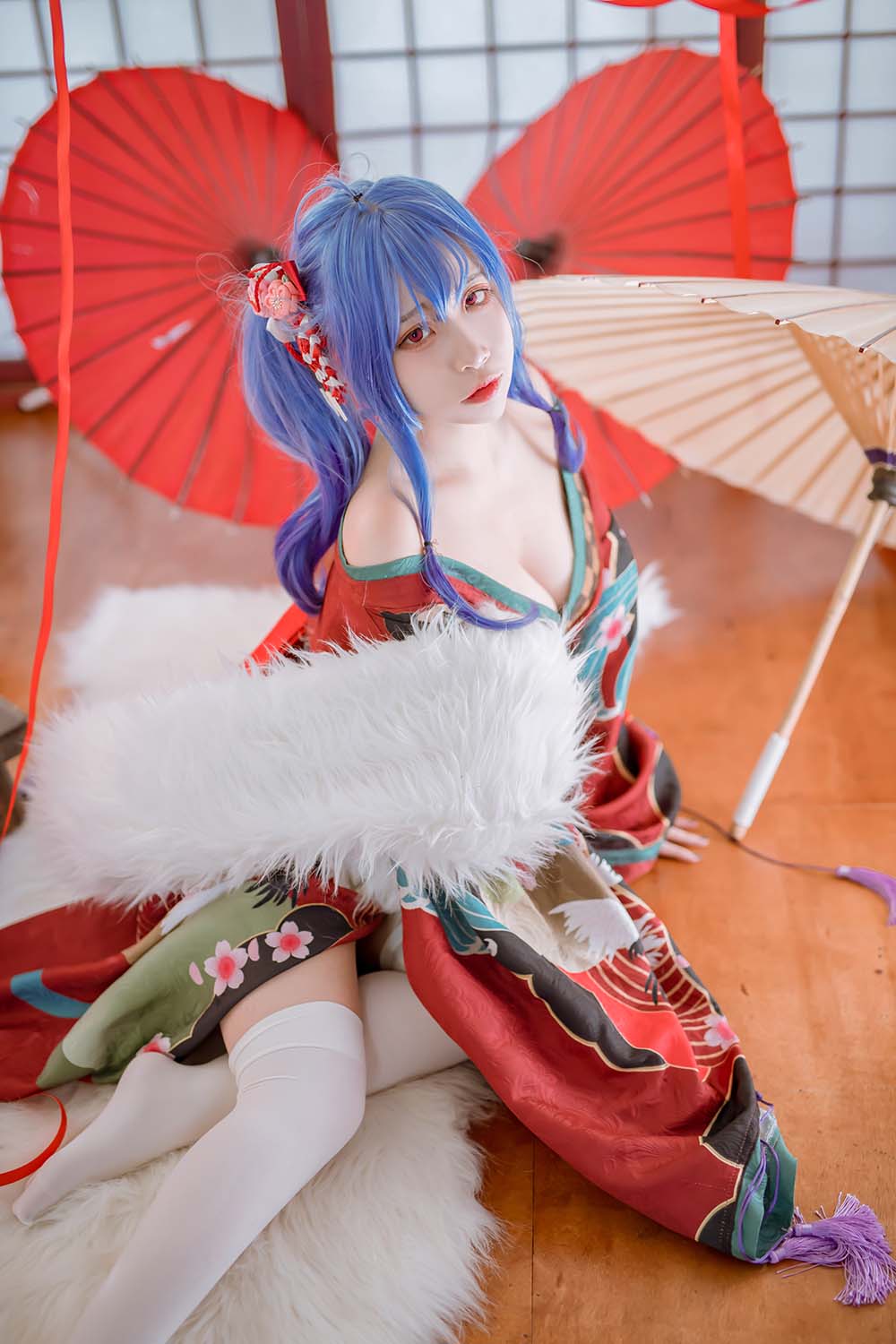 二佐Nisa – 碧蓝 圣路易斯和服 Cosplay-第2张
