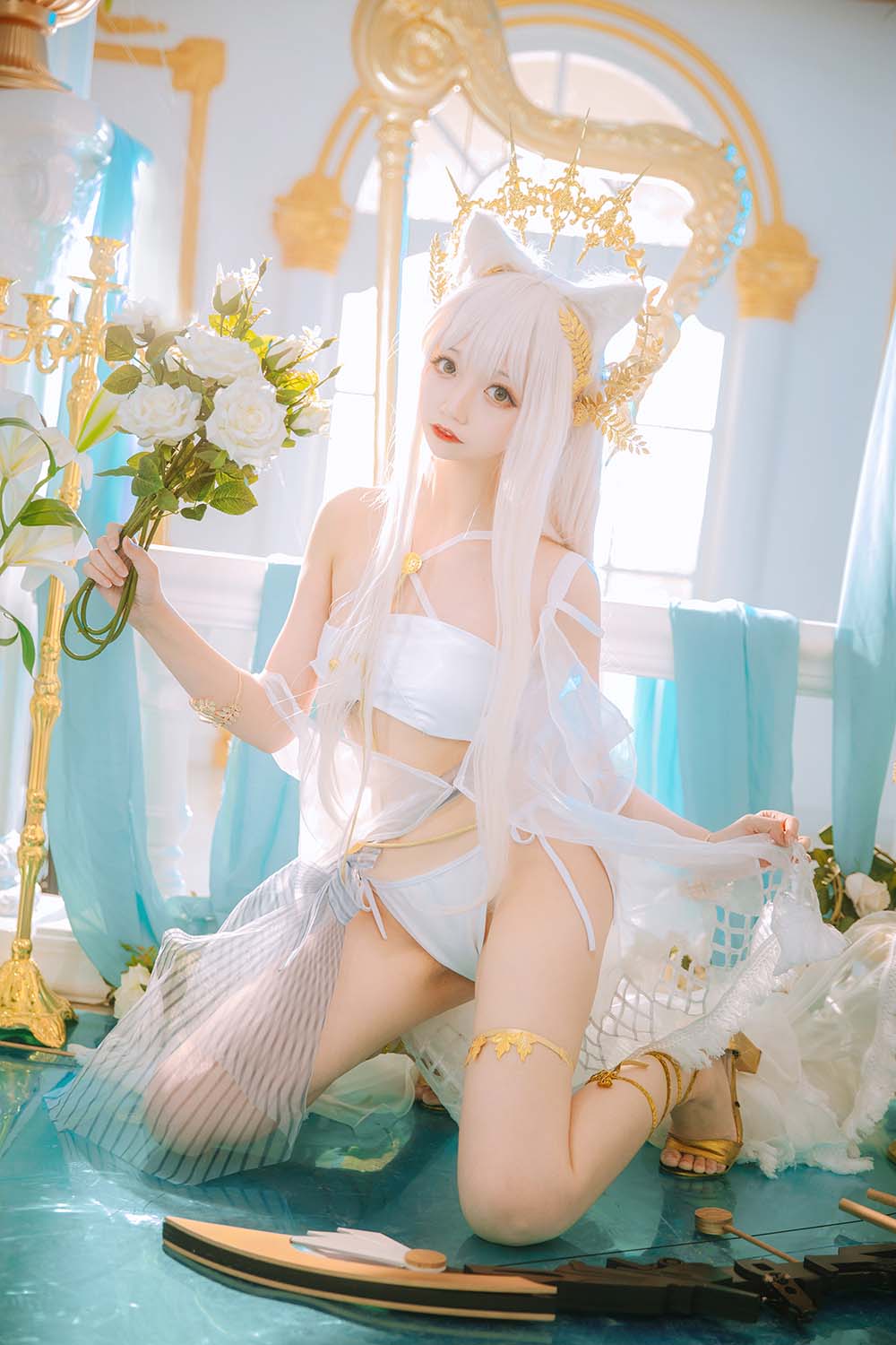 小野寺地瓜 – 白金泳装 Cosplay-第2张