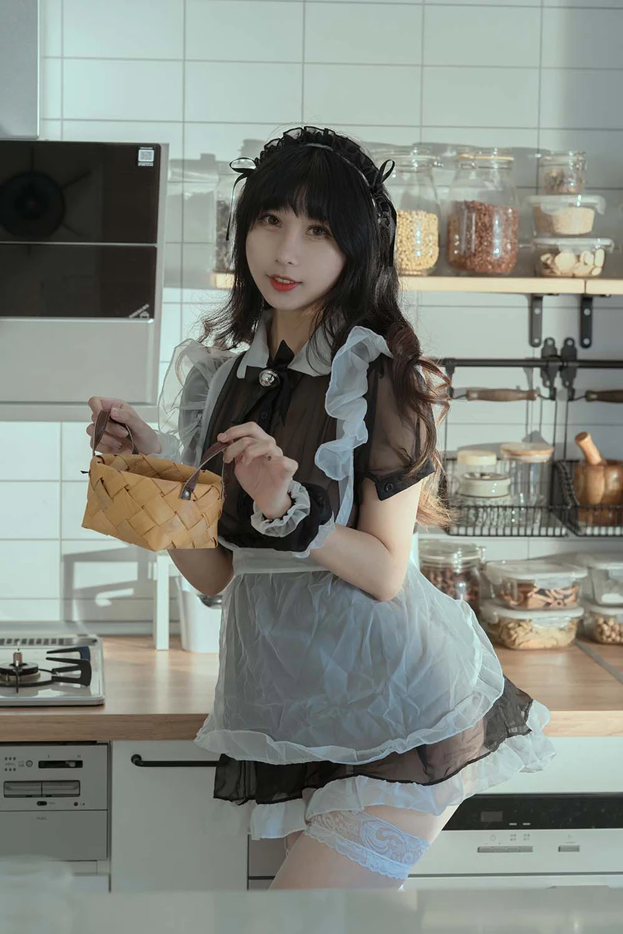 云溪溪 – 奶桃女仆 Cosplay-第1张