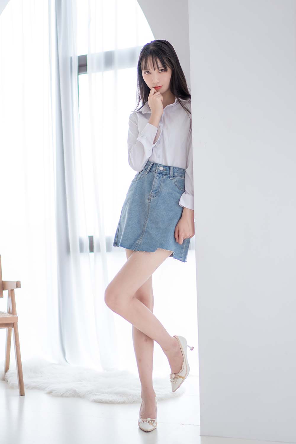 西瓜 – 衬衫牛仔裙 Cosplay-第1张