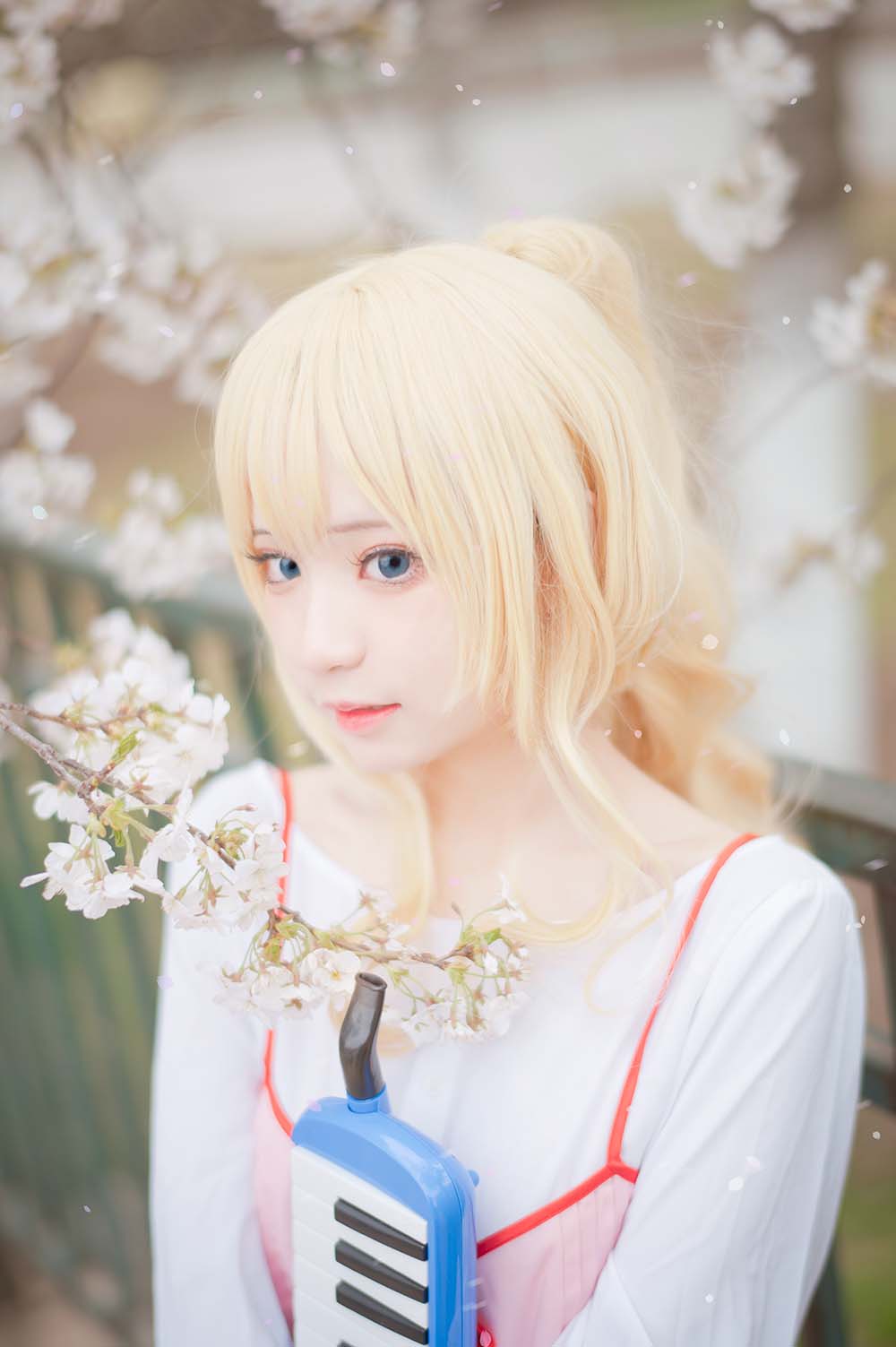 花柒Hana – 宫园熏粉裙 Cosplay-第2张