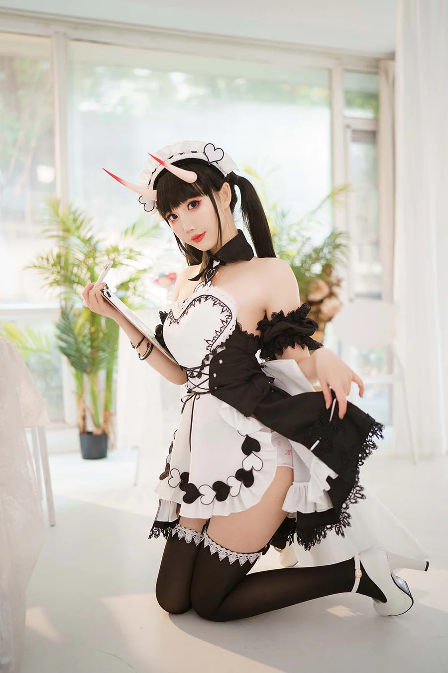 面饼仙儿 – 能代女仆 Cosplay-第1张