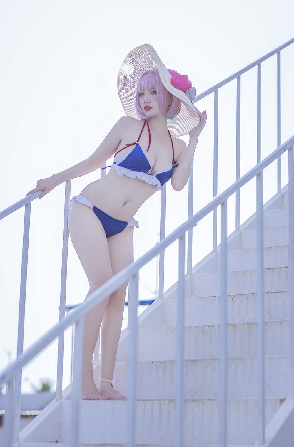 二佐Nisa – 碧蓝 塔尔图泳装 Cosplay-第1张
