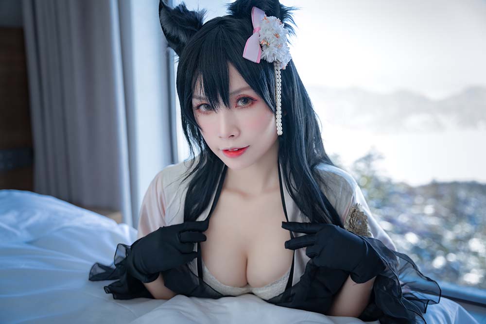 Neko-薇薇 – 爱宕和服 Cosplay-第2张