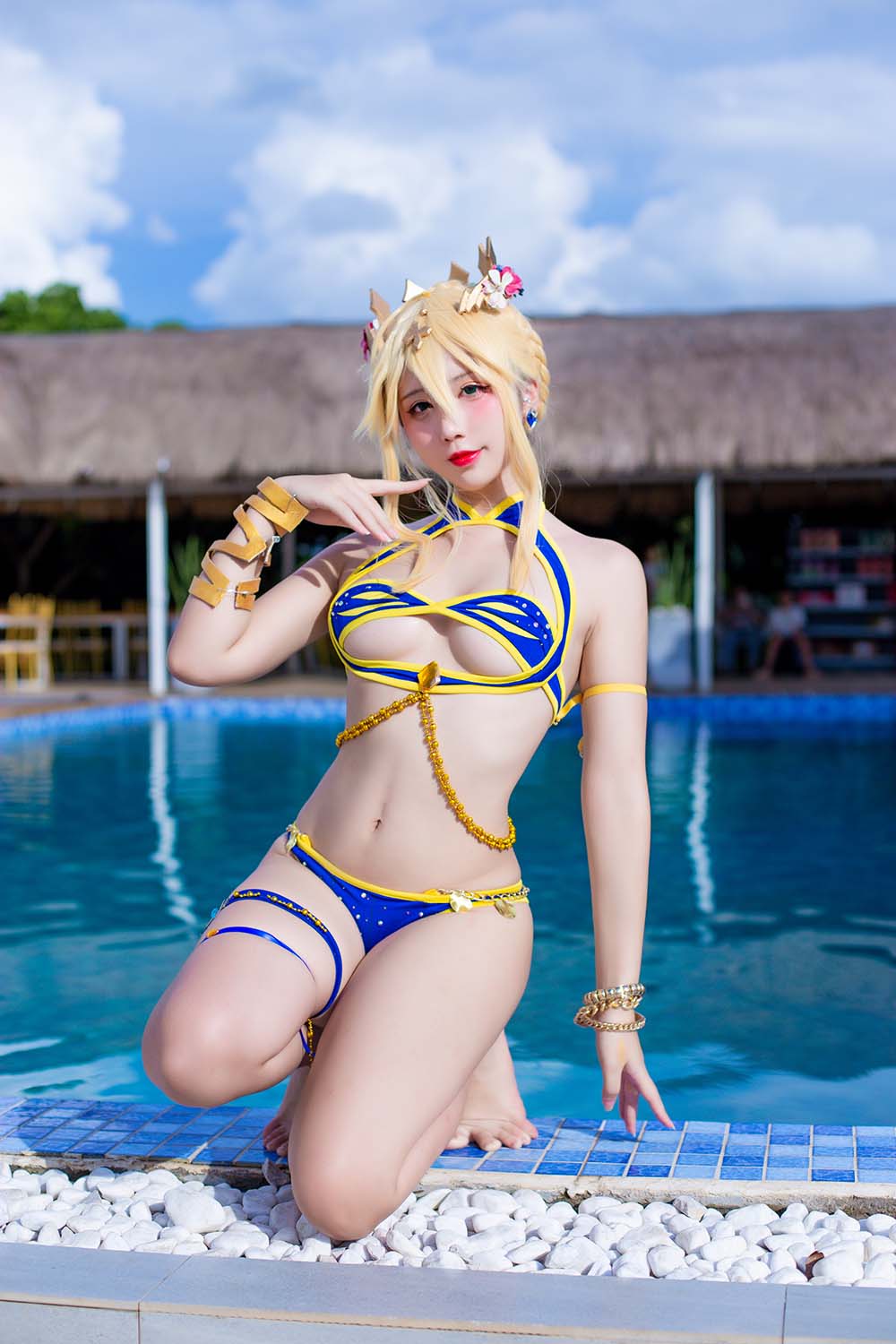 九曲Jean – 白枪呆同人泳装 Cosplay-第2张