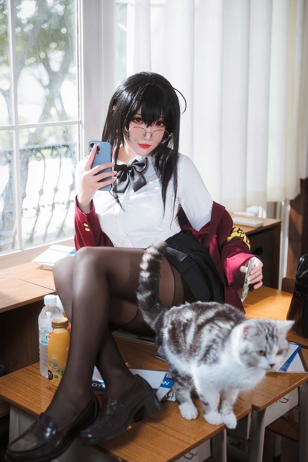 瓜希酱 – 大凤JK Cosplay-第1张