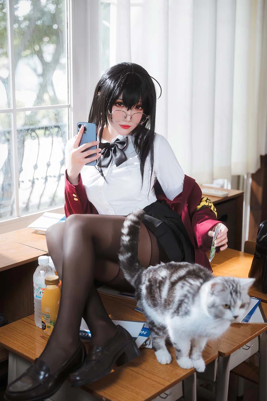 瓜希酱 – 大凤JK Cosplay-第1张