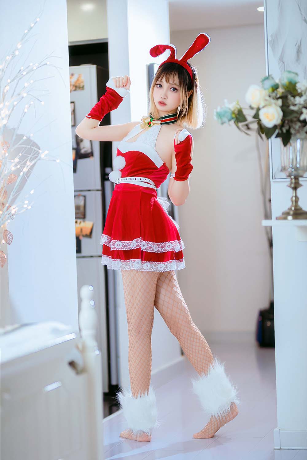 洛桑w伊梓 – 网袜丝带兔兔 Cosplay-第1张