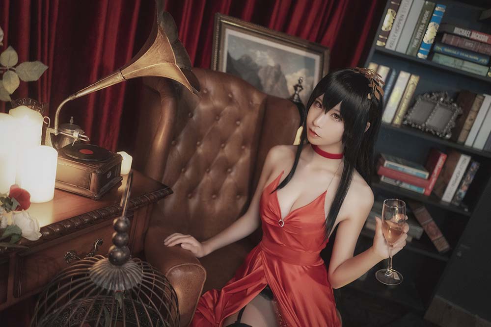 爱老师_PhD – 碧蓝航线 大凤 毒苹果礼服 Cosplay-第2张