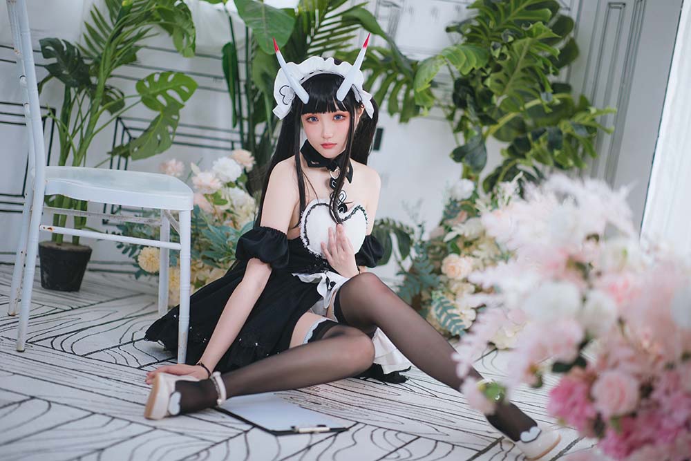瓜希酱 – 能代女仆 Cosplay-第2张
