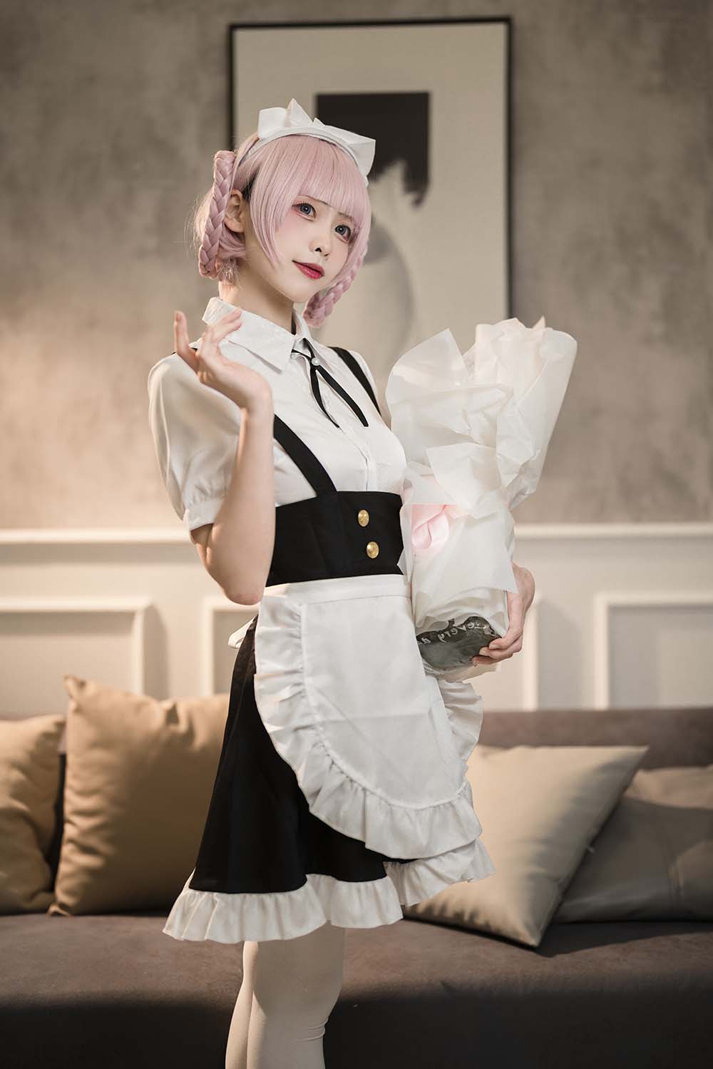 樱岛嗷一 – 七草荠原皮+女仆 Cosplay-第1张