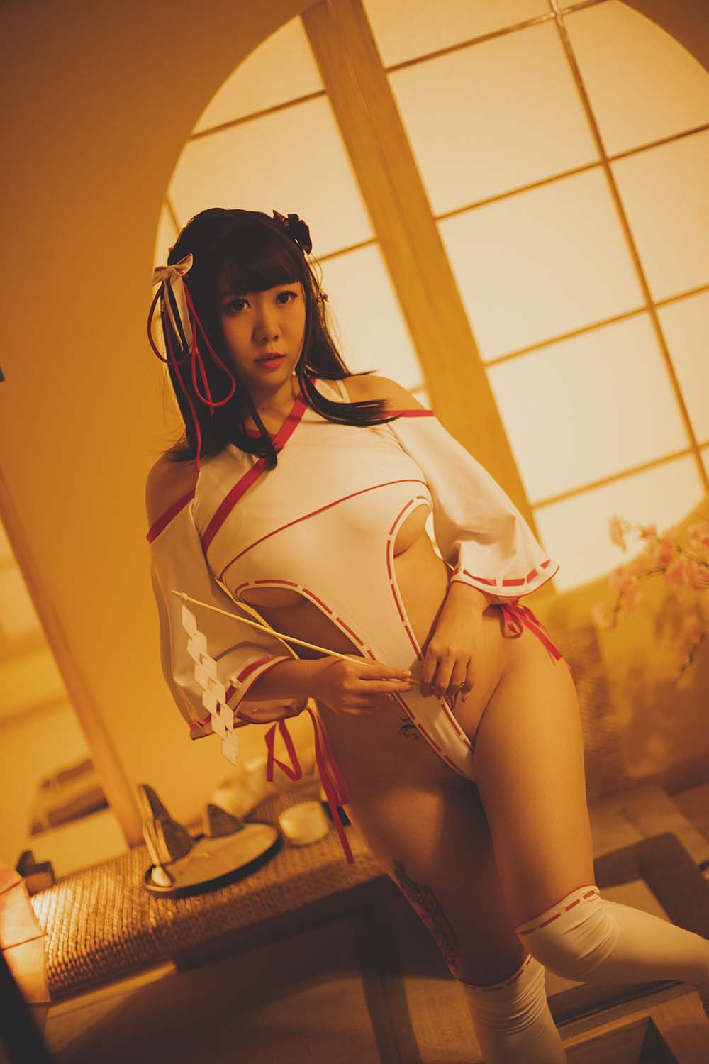 甜糖大魔王g – 妈妈子巫女 Cosplay-第1张