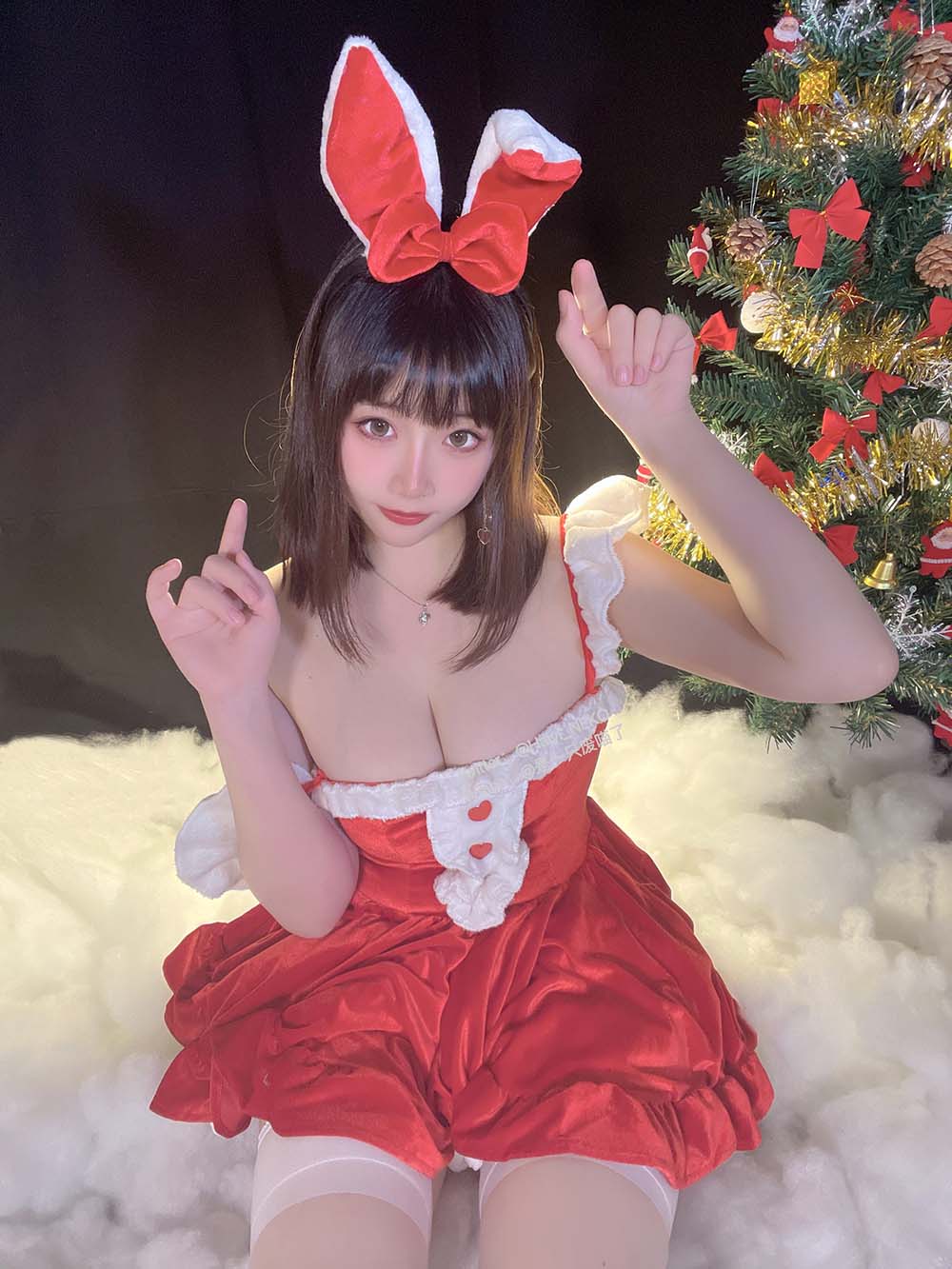 是一只废喵了 – 圣诞连衣裙 Cosplay-第2张