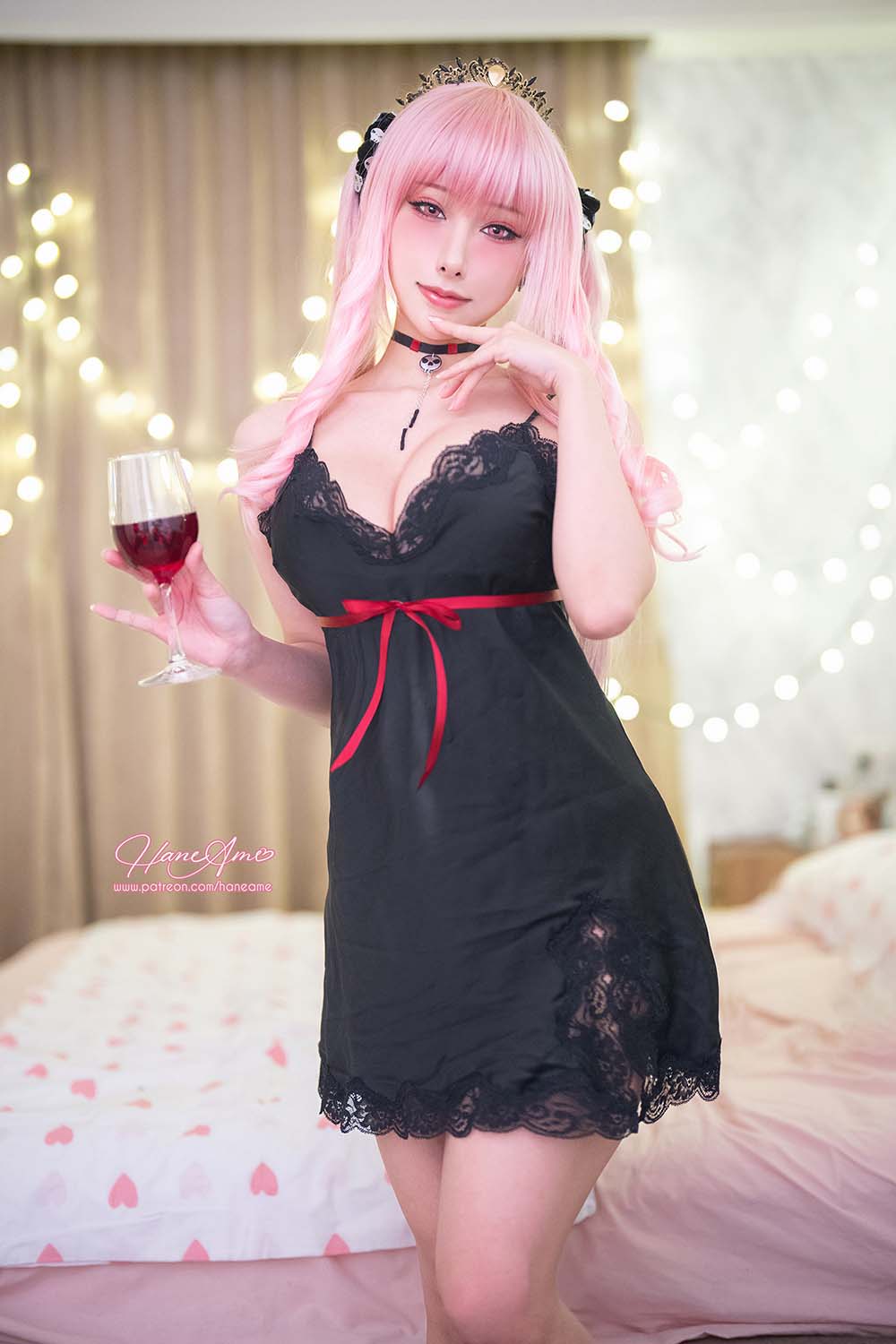Hane Ame 雨波写真 – Hololive Calliope 死神睡衣 Cosplay-第2张