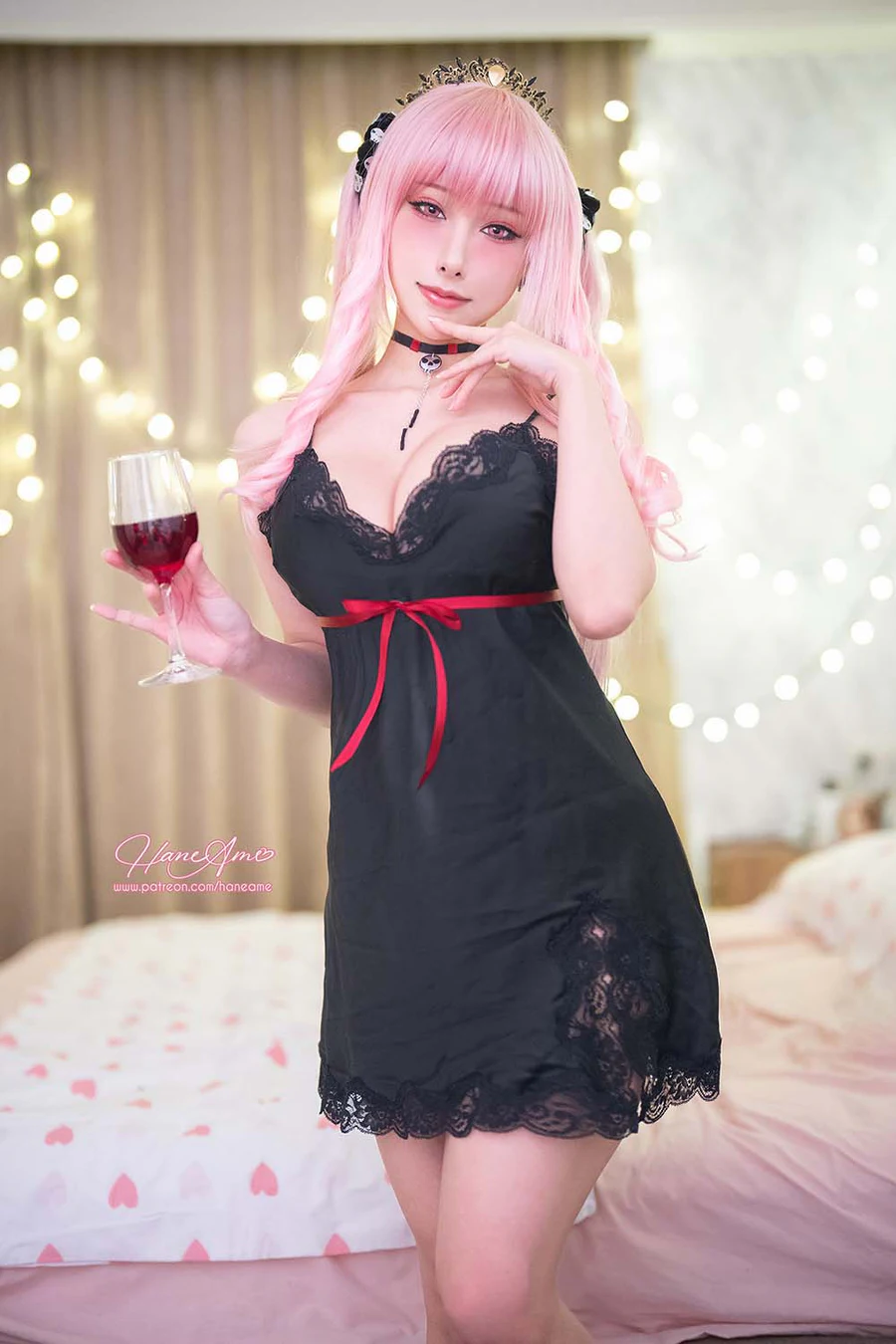 Hane Ame 雨波写真 – Hololive Calliope 死神睡衣 Cosplay-第2张