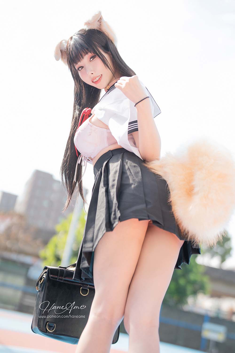 Hane Ame 雨波写真 – Original Shiba JK 柴犬學妹 Cosplay-第1张