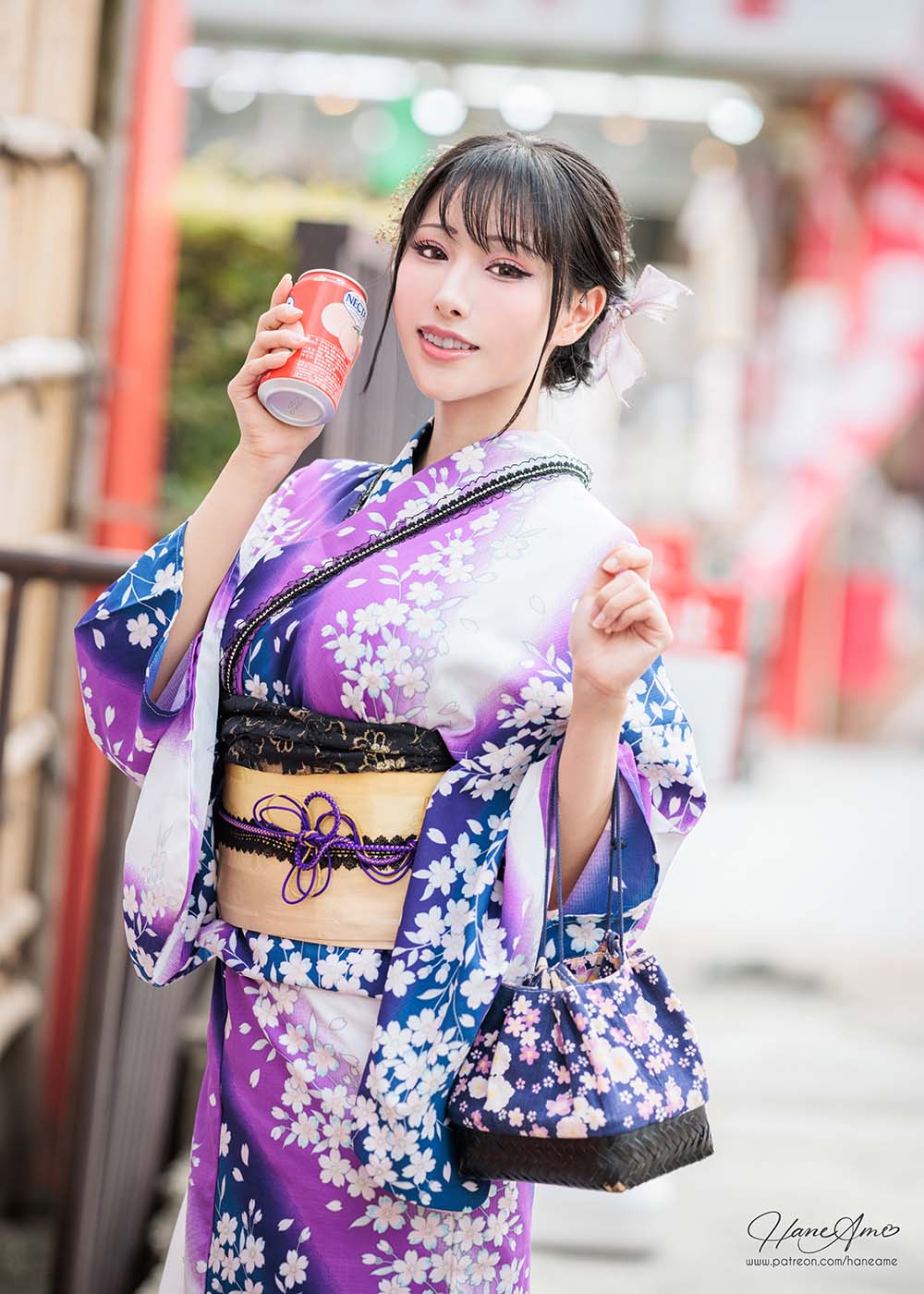 Hane Ame 雨波写真 – Original Violet KimoNO 紫羅蘭夏日浴衣 Cosplay-第1张