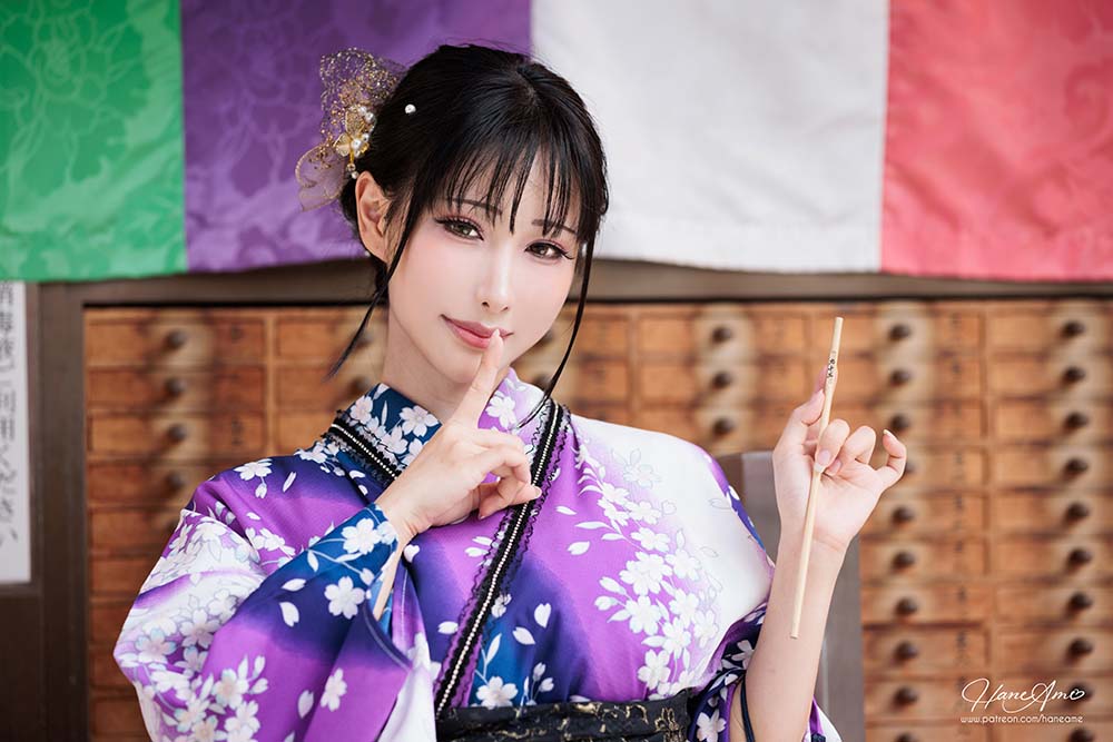 Hane Ame 雨波写真 – Original Violet KimoNO 紫羅蘭夏日浴衣 Cosplay-第2张