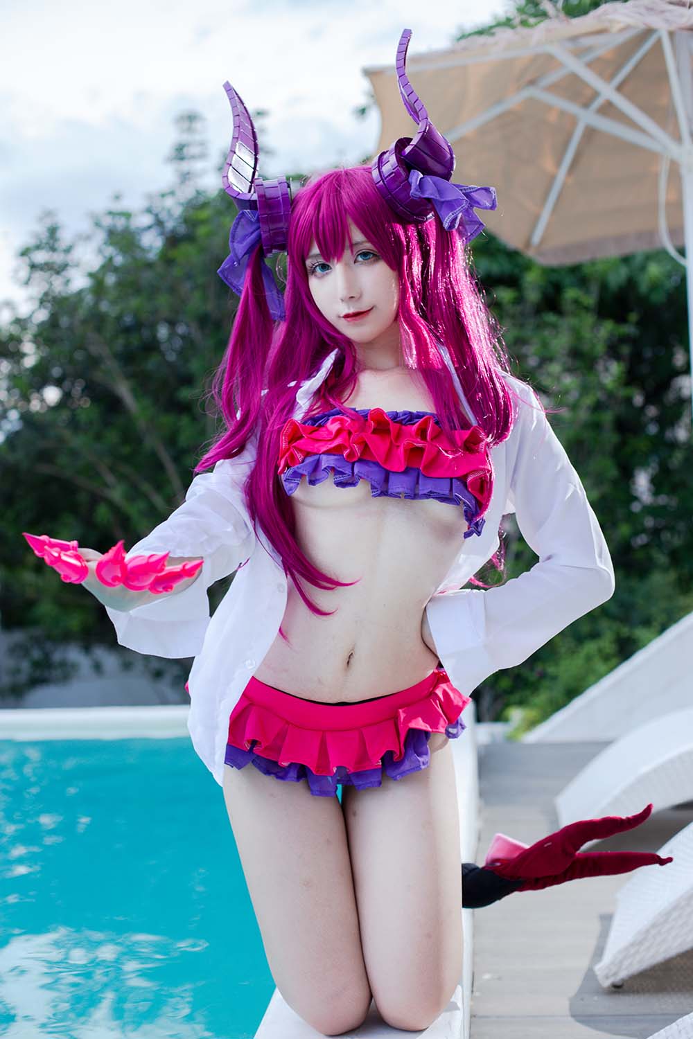 九曲Jean – 龙娘泳装 Cosplay-第1张