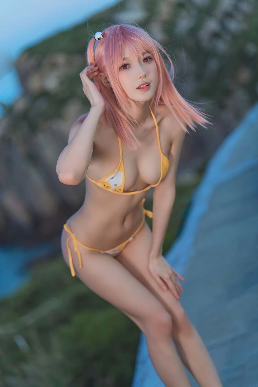 阿包也是兔娘 – 生或死联动 碧蓝航线 穗香泳装 Cosplay-第2张