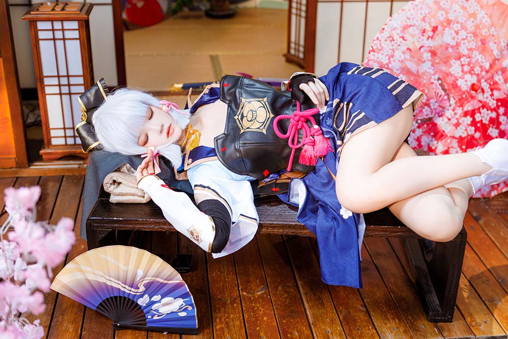桜桃喵 – 神里绫华 Cosplay-第2张
